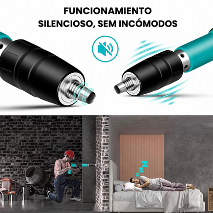 Pistola de clavos con accesorios