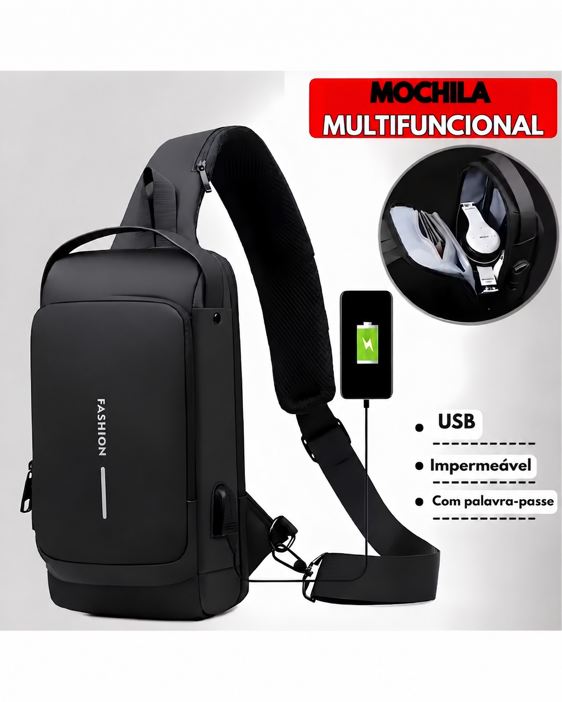 FORTIBAG™ - Bolso cruzado antirrobo