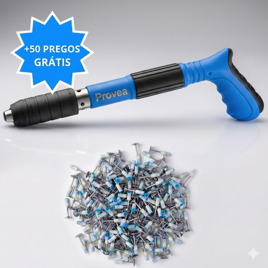 Pistola de clavos con accesorios