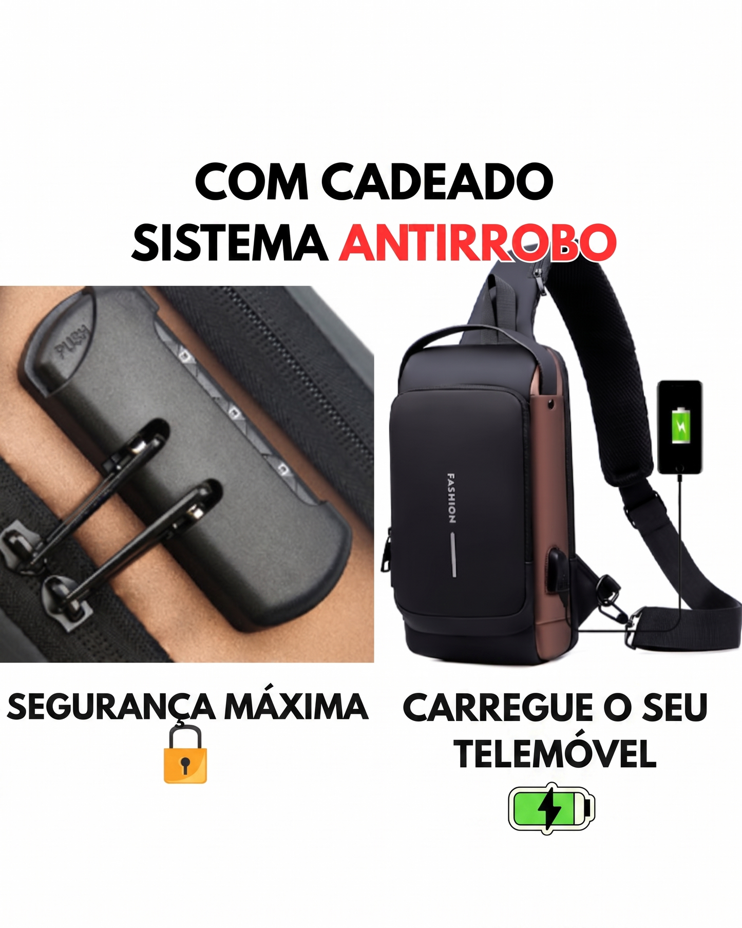 FORTIBAG™ - Bolso cruzado antirrobo